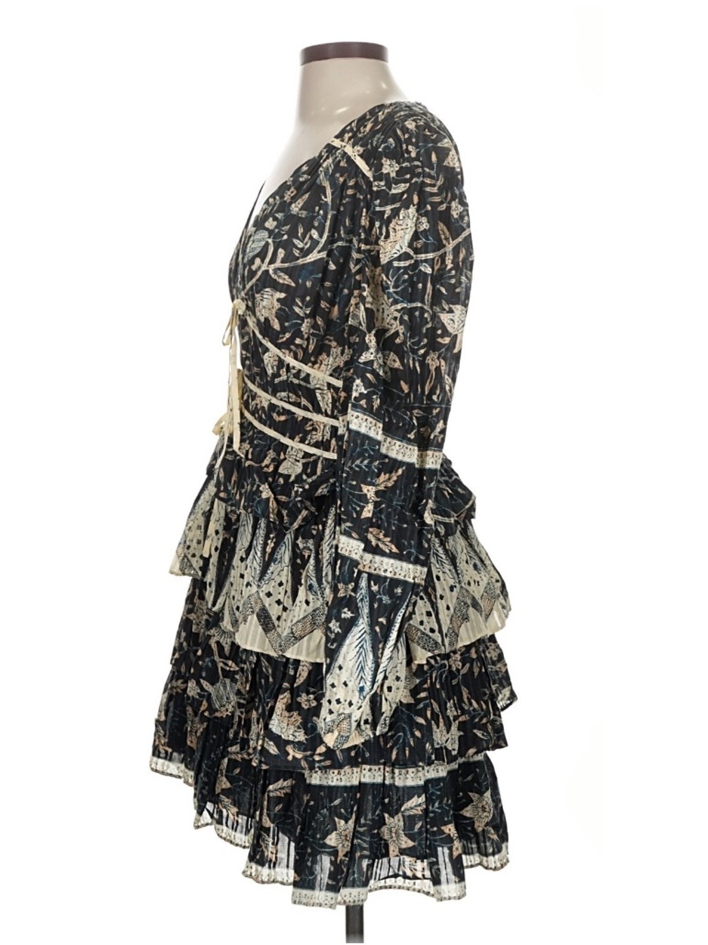 Ulla Johnson Nina Boho Floral Long Sleeve Dress ~ Sz 0 - Picture 10 of 11